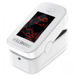 Fingerpulsoximeter mit LED-Anzeige, Pulsmesser für Zuhause und Sport, Sauerstoffsättigungsmonitor für Erwachsene und Kinder (weiß)
