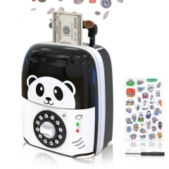 MOMMED Geldautomat Sparkasse, Mini-Geldautomat für Kinder, Geldautomat Sparschwein für Echtgeld, Elektronischer Kindersafe mit Passwort, Kinderbanken