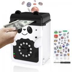 MOMMED Sparschwein, Sparschwein, Mini-Geldautomatensparen mit Passwort, Elektronisches Sparschwein für Jungen, Mädchen und Erwachsene, Panda-Geldautom